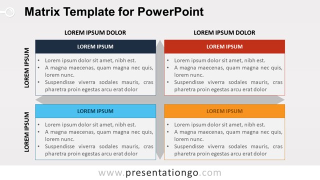 Plantilla de Matriz Gratis Para PowerPoint