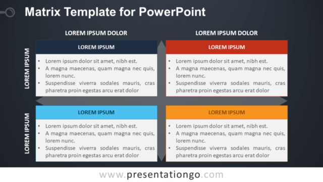 Plantilla de Matriz Gratis Para PowerPoint