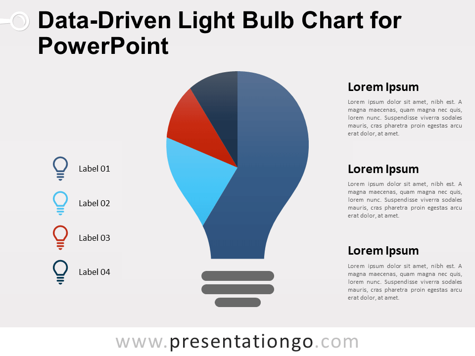 Gráfico de Bombilla Gratis Para PowerPoint