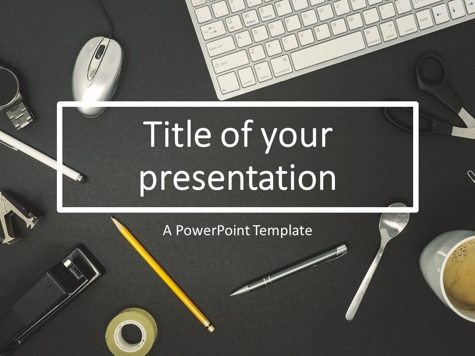 Plantilla Plana de Teclado iMac Gratis Para PowerPoint
