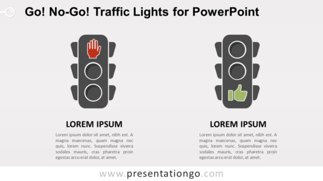 Semáforos Go, No-Go Gratis Para PowerPoint