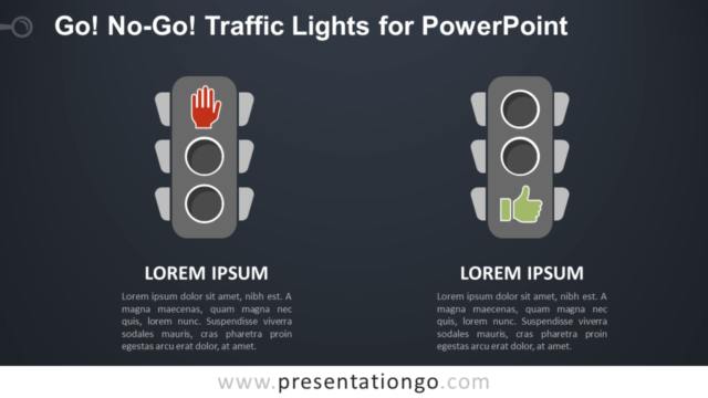 Semáforos Go, No-Go Gratis Para PowerPoint