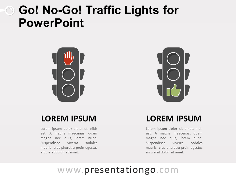 Semáforos Go, No-Go Gratis Para PowerPoint