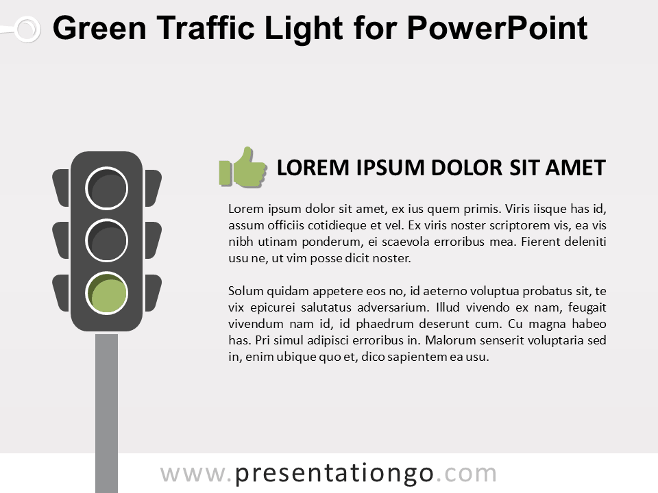 Señal de Tráfico de Luz Verde Gratis Para PowerPoint