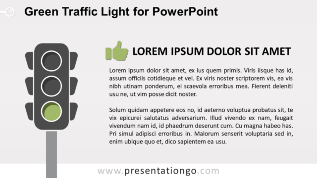 Señal de Tráfico de Luz Verde Para PowerPoint