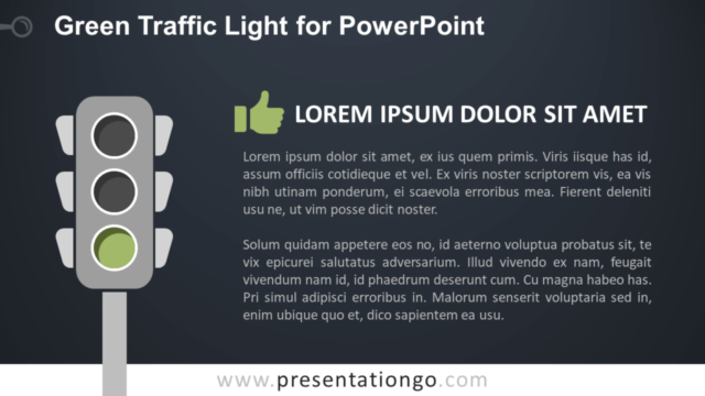 Señal de Tráfico de Luz Verde Gratis Para PowerPoint