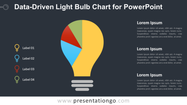 Gráfico de Bombilla Gratis Para PowerPoint