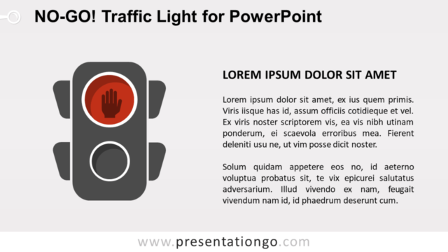Semáforo Rojo de No Pasar Gratis Para PowerPoint