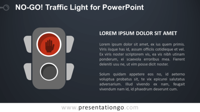 Semáforo Rojo de No Pasar Gratis Para PowerPoint