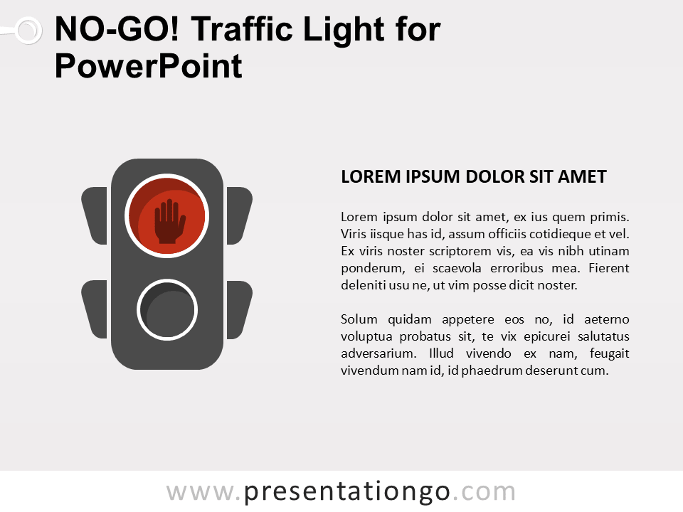 Semáforo Rojo de No Pasar Gratis Para PowerPoint