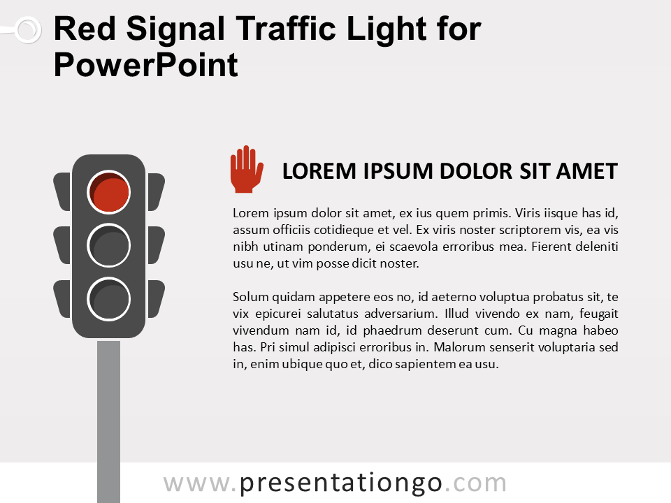 Semáforo Rojo de Tráfico Gratis Para PowerPoint