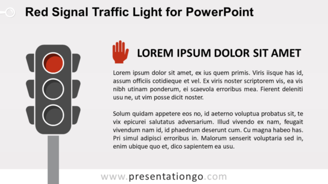 Semáforo Rojo de Tráfico Gratis Para PowerPoint