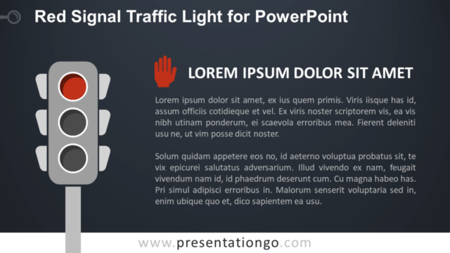 Semáforo Rojo de Tráfico Gratis Para PowerPoint