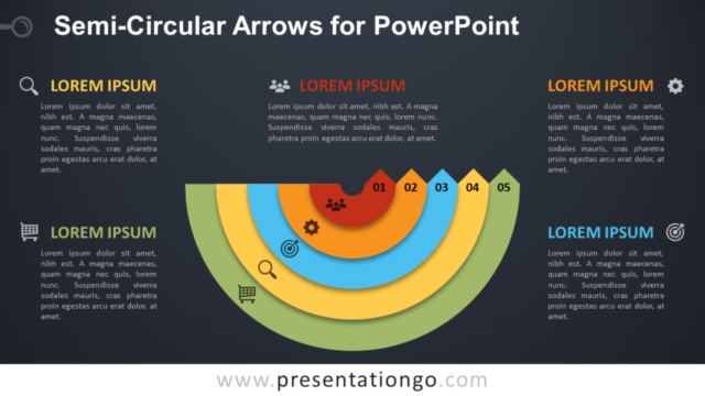 Flechas Semicirculares Gratis Para PowerPoint