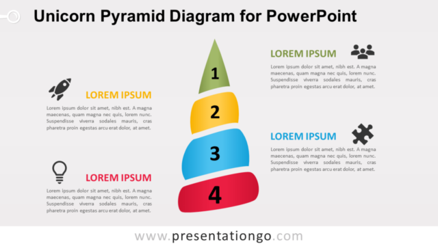 Pirámide de Unicornios Gratis Para PowerPoint