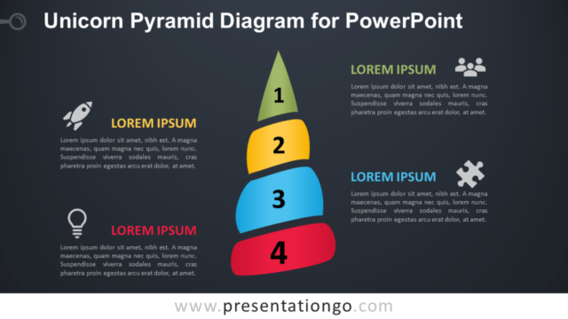 Pirámide de Unicornios Gratis Para PowerPoint