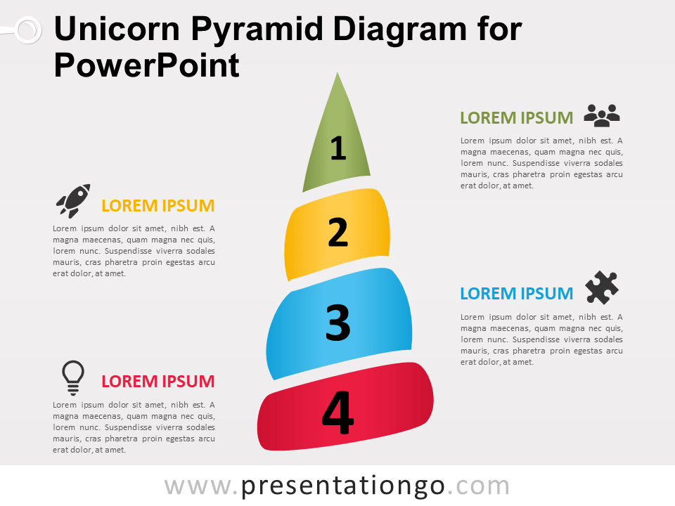 Pirámide de Unicornios Gratis Para PowerPoint