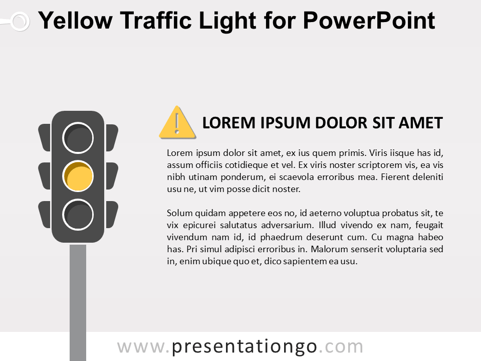Semáforo Amarillo de Tráfico Gratis Para PowerPoint