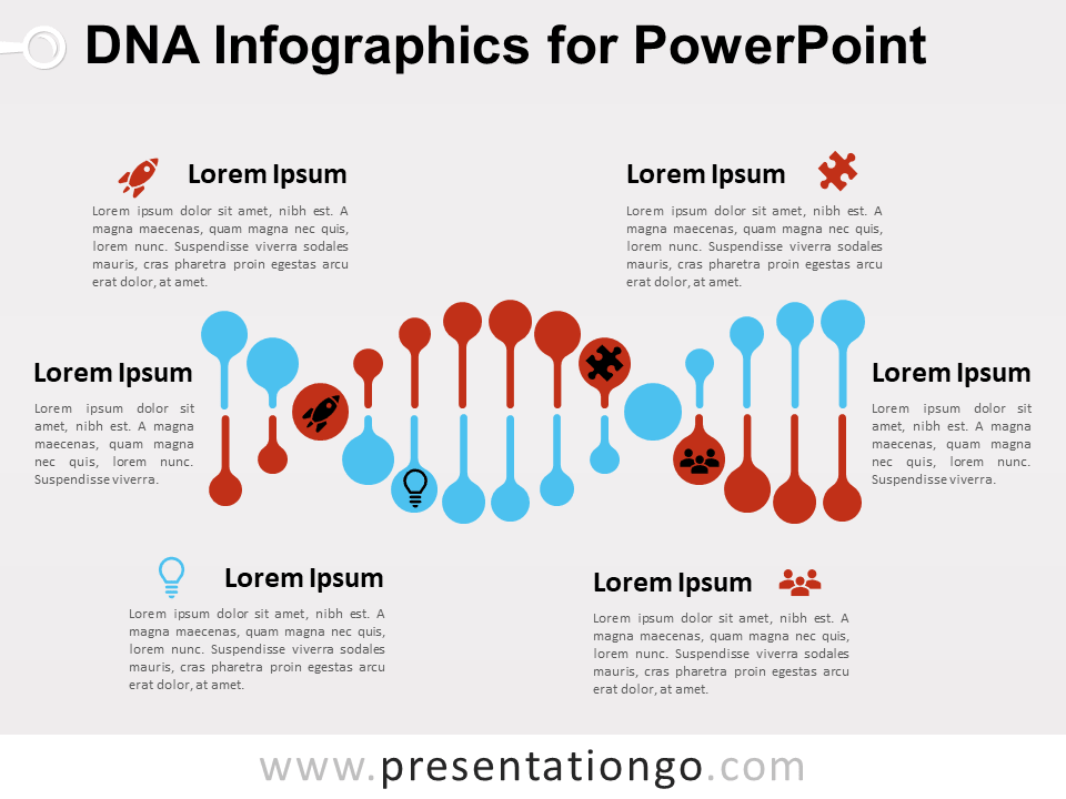 Infografías Gratis de ADN Para PowerPoint