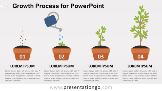 Proceso de Crecimiento Gratis Para PowerPoint