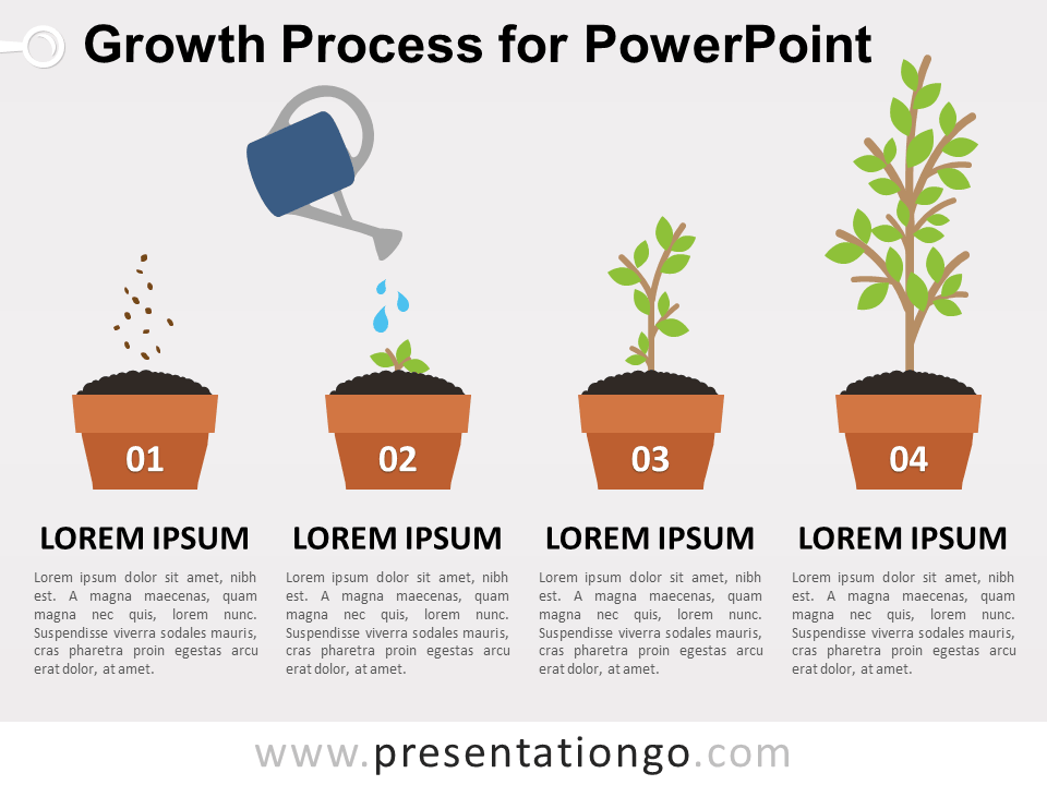 Proceso de Crecimiento Gratis Para PowerPoint
