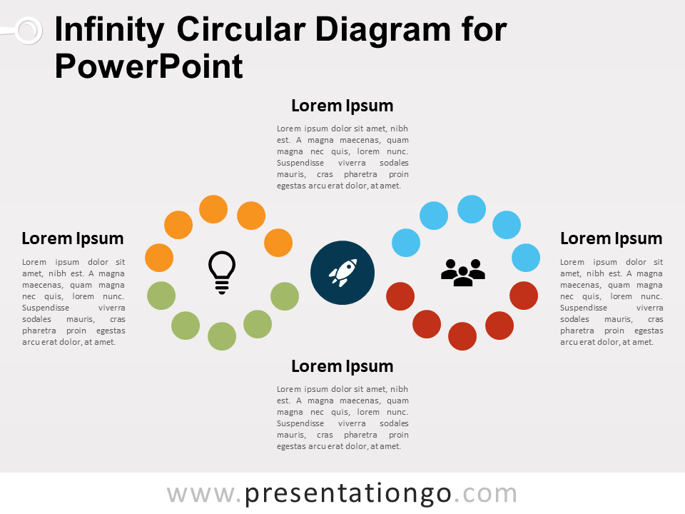 Diagrama Circular de Infinito Gratis Para PowerPoint