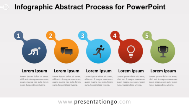 Diagrama Gratis de Proceso Abstracto Para PowerPoint