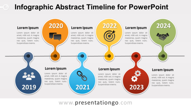 Infografía de Línea de Tiempo Abstracta Gratis Para PowerPoint