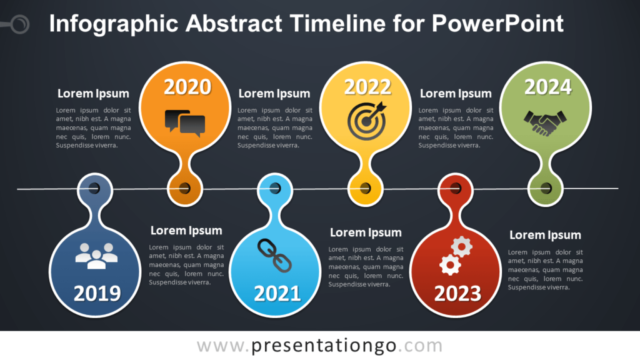 Infografía de Línea de Tiempo Abstracta Gratis Para PowerPoint