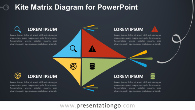 Diagrama Gratis de Matriz de Cometa Para PowerPoint