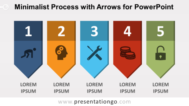 Proceso Minimalista Con Flechas Gratis Para PowerPoint