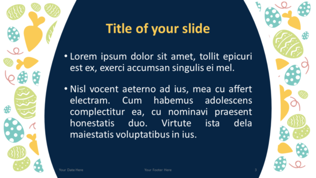 Plantilla Gratis de PowerPoint Para Pascua (Estilo 1) - Diapositiva de Título Y Contenido