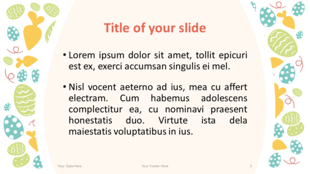 Plantilla Gratis de PowerPoint Para Pascua (Estilo 2) - Diapositiva de Título Y Contenido