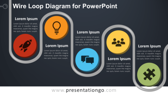 Diagrama de Lazo de Alambre Gratis Para PowerPoint