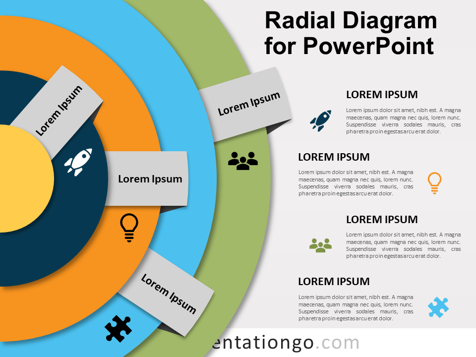 Diagrama Radial Gratis Para PowerPoint