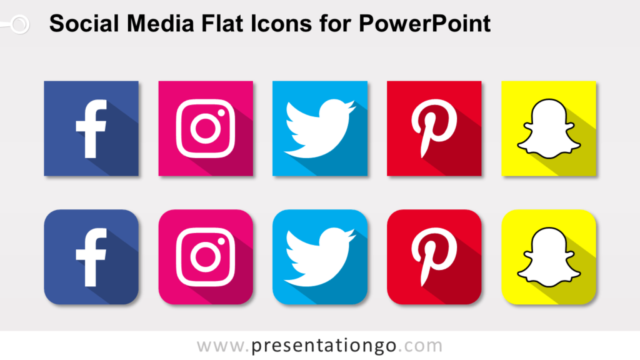 Iconos Planos de Redes Sociales Gratis Para PowerPoint