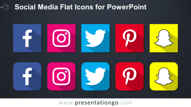 Iconos Planos de Redes Sociales Gratis Para PowerPoint