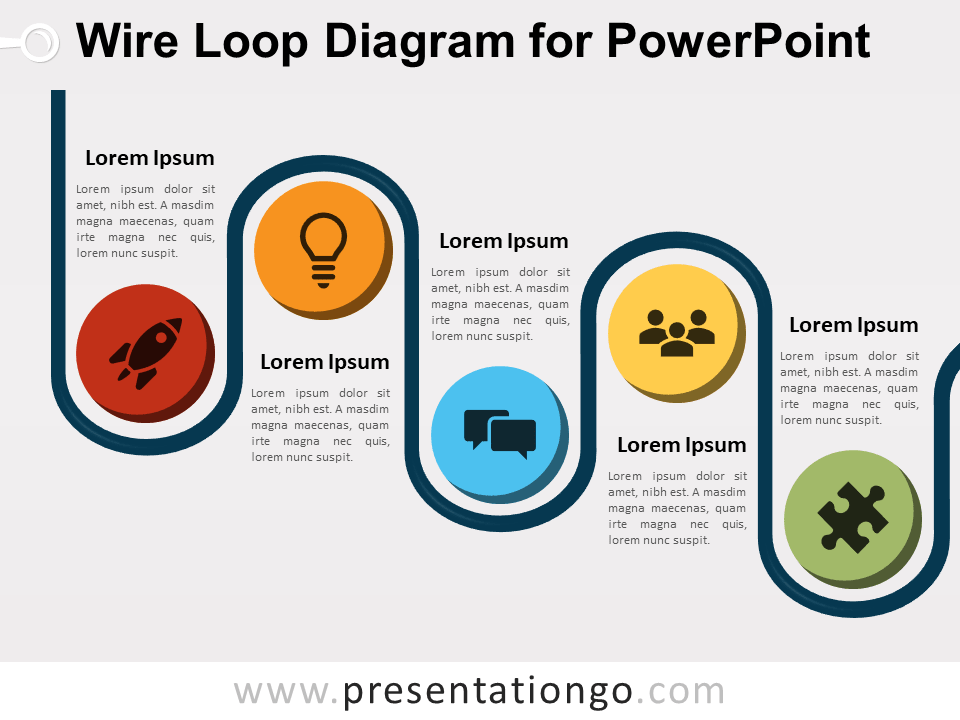 Diagrama de Lazo de Alambre Gratis Para PowerPoint