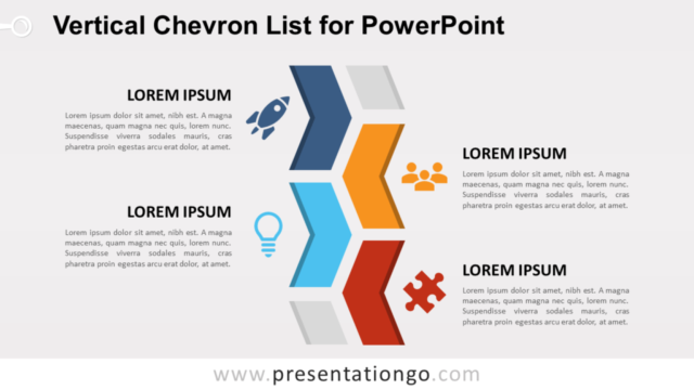 Lista de Chevron Vertical Gratis Para PowerPoint
