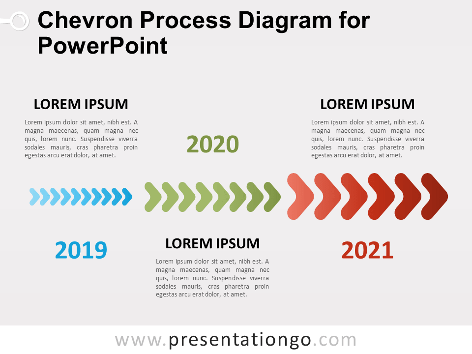 Diagrama Gratis de Proceso Chevron Para PowerPoint