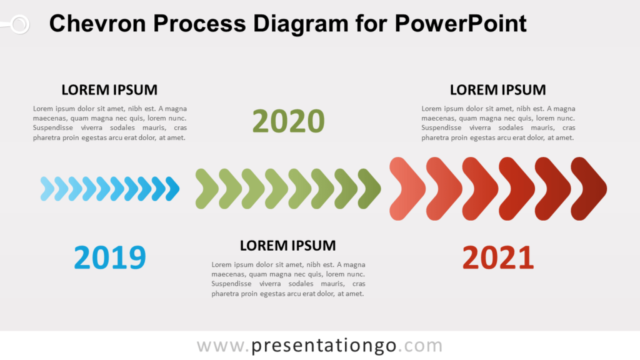 Diagrama Gratis de Proceso Chevron Para PowerPoint