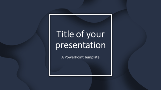 Plantilla Gratis de Fluidos (Azul Oscuro) Para PowerPoint