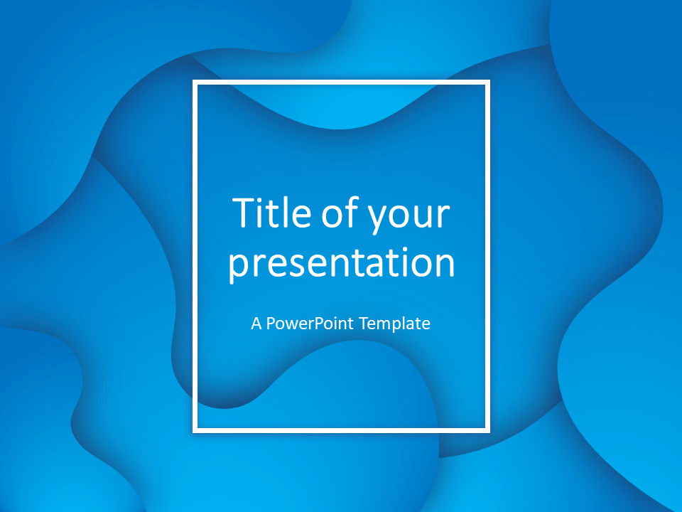 Plantilla Gratis de Fluidos (Azul) Para PowerPoint