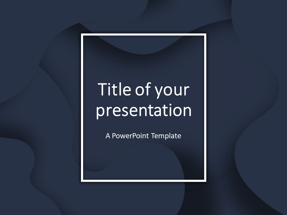 Plantilla Gratis de Fluidos (Azul Oscuro) Para PowerPoint