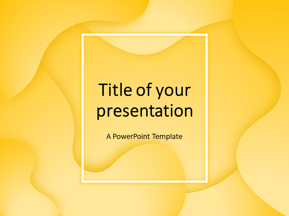Plantilla Gratis de Fluidos (Amarillo) Para PowerPoint
