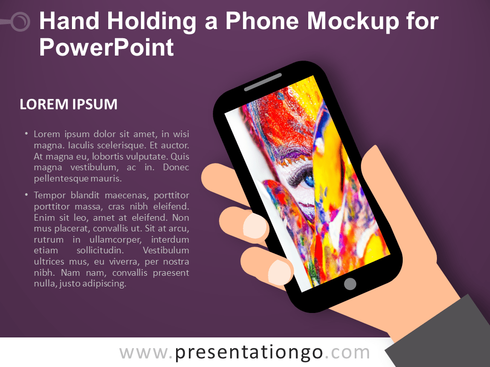 Maqueta Gratis de Mano Sosteniendo Un Teléfono Móvil Para PowerPoint