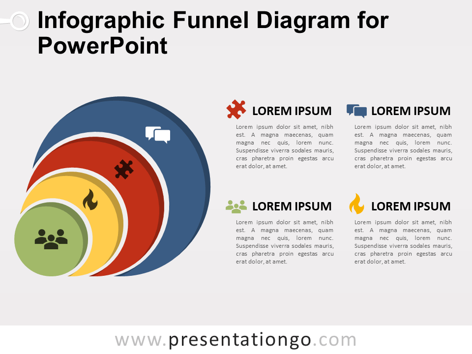 Diagrama Gratis de Embudo Infográfico Para PowerPoint