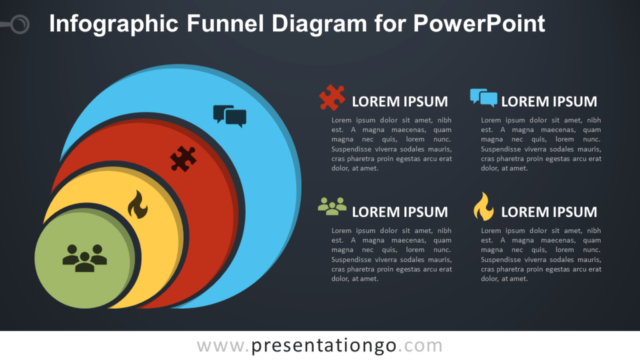 Diagrama Gratis de Embudo Infográfico Para PowerPoint