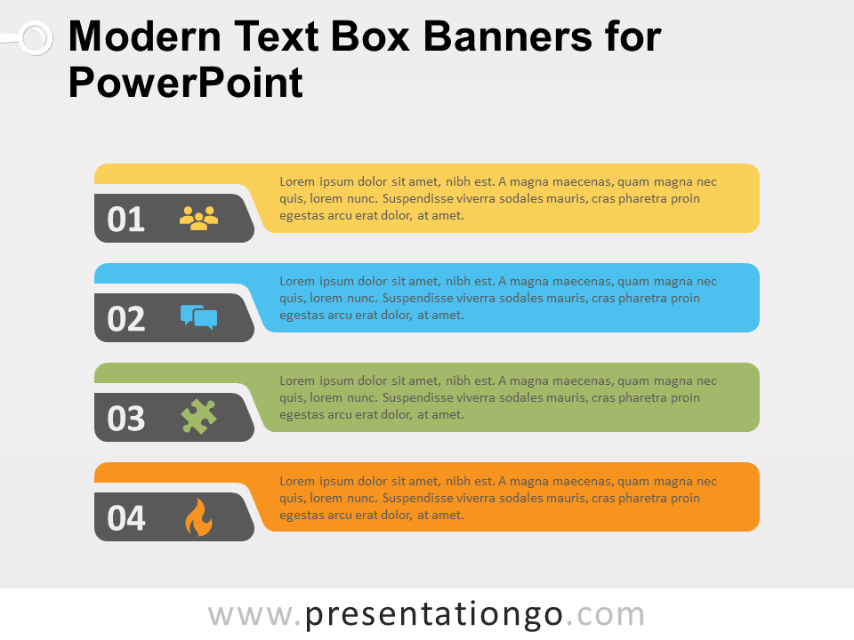 Cajas de Texto Modernas Gratis Para PowerPoint