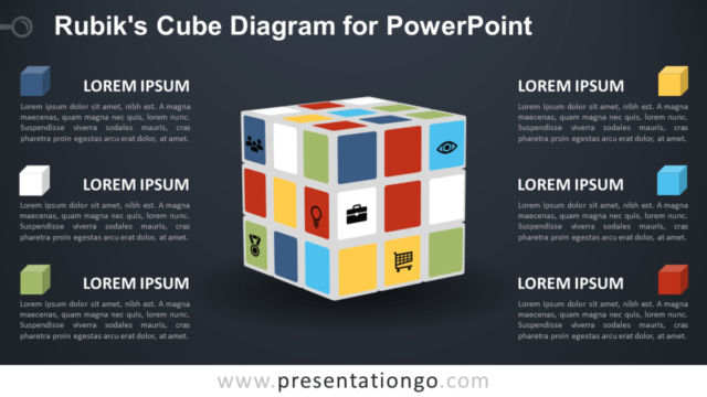 Diagrama Del Cubo de Rubik Gratis Para PowerPoint